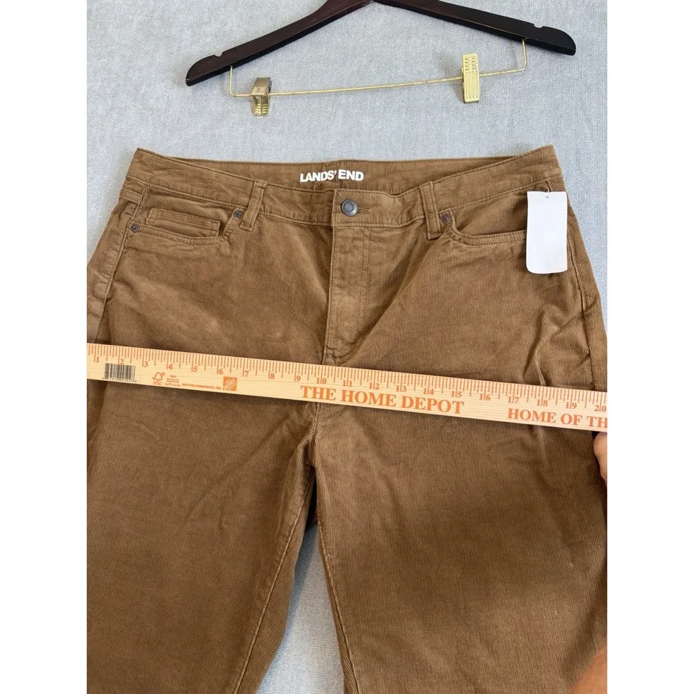 Lands' End Women's Traditional Fit 5 Pocket NWT Corduroy Pants Gold  Size 16